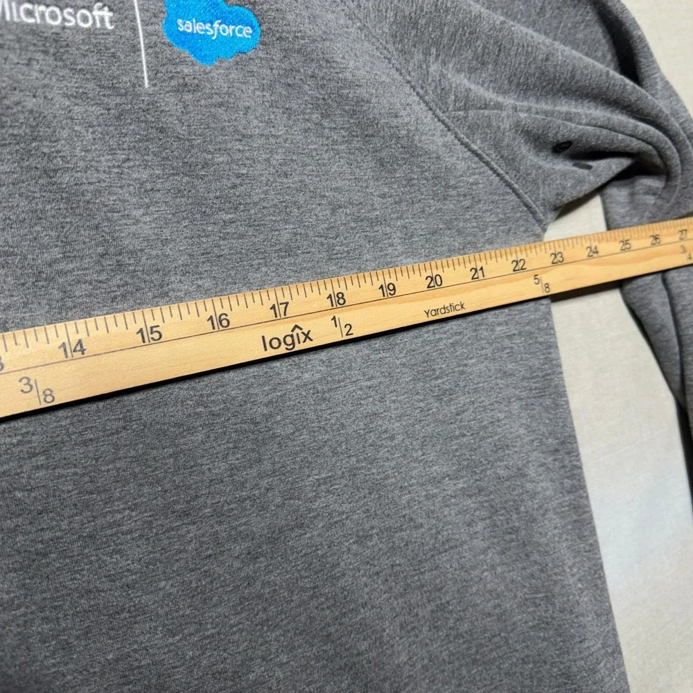 Microsoft Full Zip Hoodie Mens 2XL Gray LS Salesforce Tech Swag LQK00039